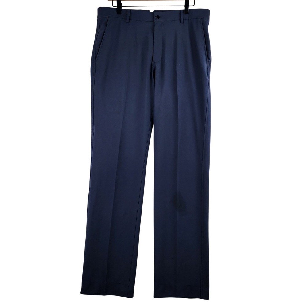 Dunning Golf Pants‎ Mens 33 (Fits: 34x32) Navy Blue Performance Stretch
